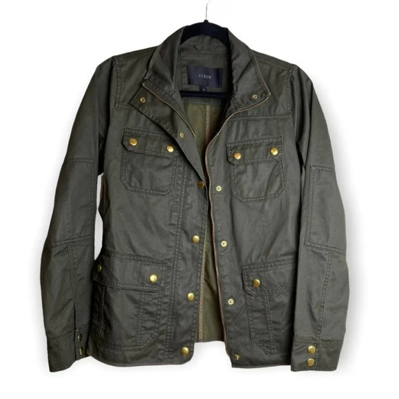 J. Crew Army Green Downtown  Field Jacket - Picture 2 of 10